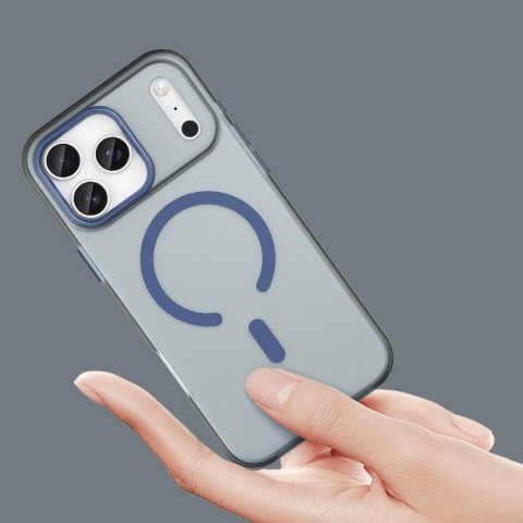 Etui pokrowiec na iPhone 17 Pro Magnetic Abrasive MagSafe - matowe niebieskie