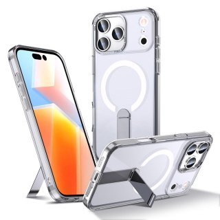 Etui pokrowiec z podstawką na iPhone 17 Pro z podstawką MagSafe - przezroczysty HURTEL