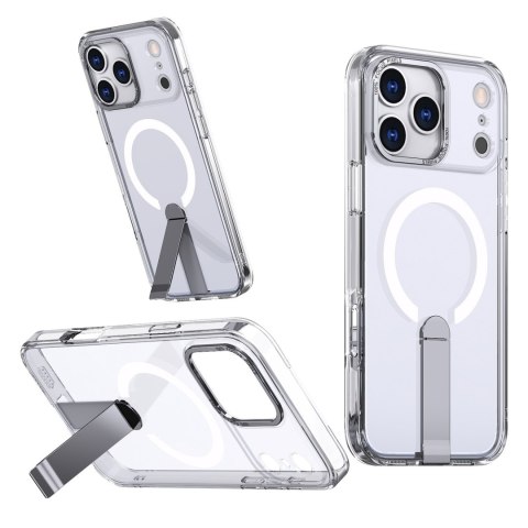 Etui pokrowiec z podstawką na iPhone 17 Pro z podstawką MagSafe - przezroczysty