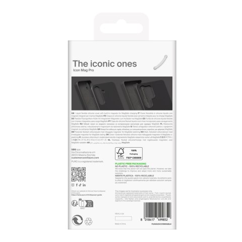 Etui silikonowe case do Samsung Galaxy S25 Ultra Icon Mag MagSafe - czarny PURO