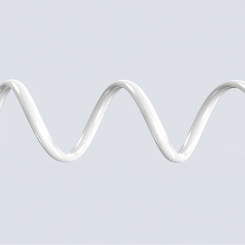 Kabel przewód z silikonowym oplotem USB-A - micro USB L25SM 3A 1m - biały