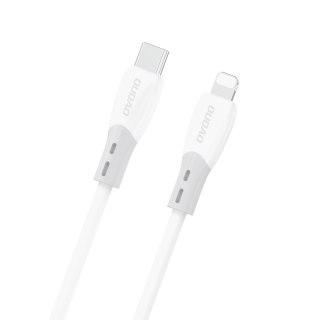 Kabel przewód z silikonowym oplotem USB-C - iPhone Lightning L25SX 30W 1m - biały DUDAO