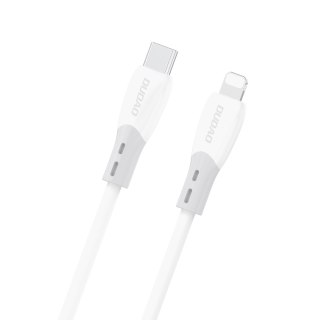 Kabel przewód z silikonowym oplotem USB-C - iPhone Lightning L25SX 30W 2m - biały DUDAO