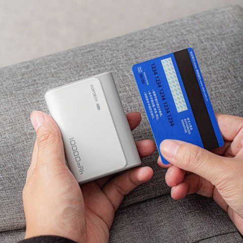 Powerbank 10000mAh USB-A USB-C 30W - szary
