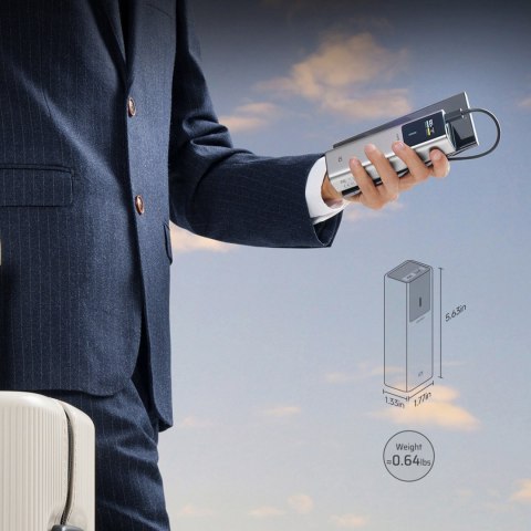 Powerbank 10000mAh USB-C USB-A 150W - szary CUKTECH