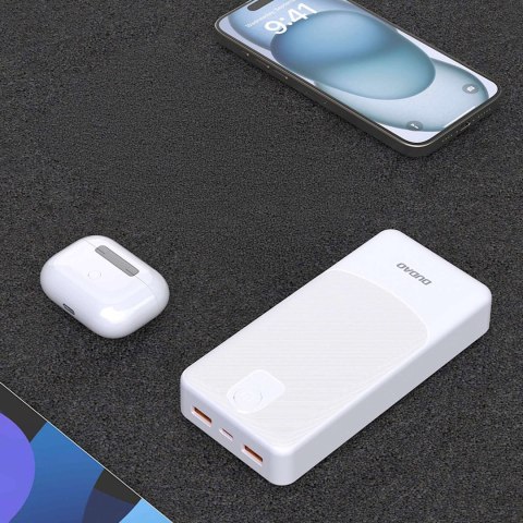 Powerbank 20000mAh USB-A K10Pro 2.4A - biały DUDAO