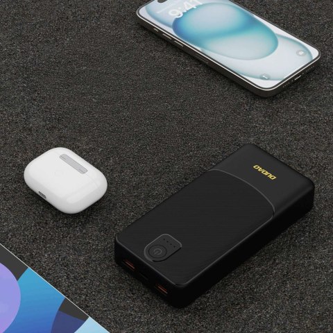 Powerbank 20000mAh USB-A K10Pro 2.4A - czarny DUDAO