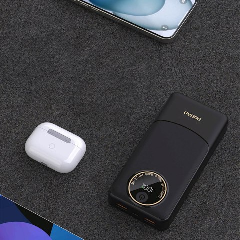 Powerbank 20000mAh USB-A USB-C K12Pro 22.5W PD - czarny DUDAO