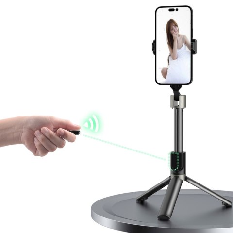 Selfie stick kijek do zdjęć ze statywem pilotem Bluetooth 1.1 m - czarny DUDAO