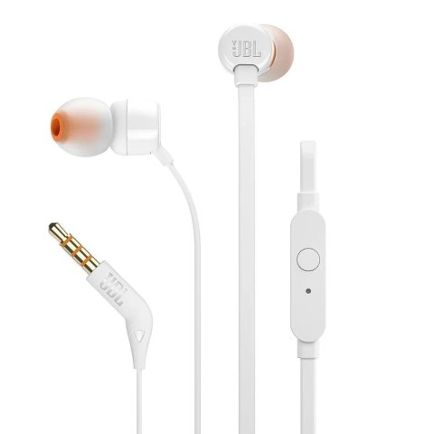 Słuchawki przewodowe dokanałowe JBL T110 mini jack 3.5mm - białe JBL