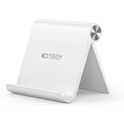 Stojak uchwyt biurkowy uniwersalny na smartfon tablet do 8'' - biały Tech-Protect
