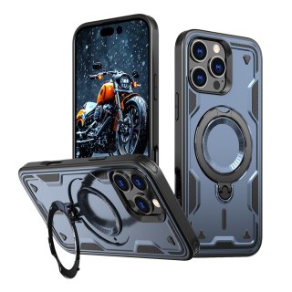 Etui pokrowiec na iPhone 16 Pro Max Hybrid Armor Trendy z MagSafe - niebieski HURTEL