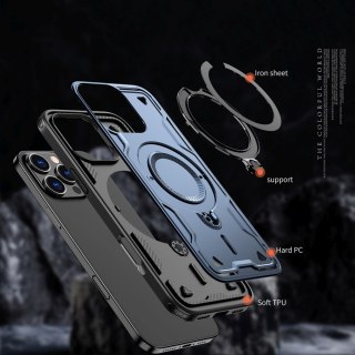 Etui pokrowiec na iPhone 16 Pro Max Hybrid Armor Trendy z MagSafe - niebieski HURTEL