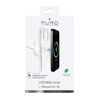 Etui silikonowe do iPhone 14 / 13 Lite Mag MagSafe - przezroczyste PURO