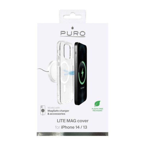 Etui silikonowe do iPhone 14 / 13 Lite Mag MagSafe - przezroczyste PURO