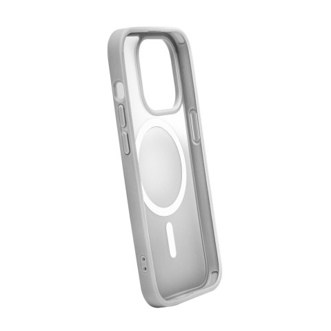 Etui silikonowe do iPhone 15 Pro Max Gradient MagSafe - srebrne PURO