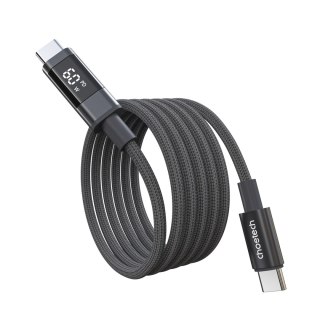 Kabel przewód USB-C z wyświetlaczem PD 60 W 1.2 m - czarny CHOETECH