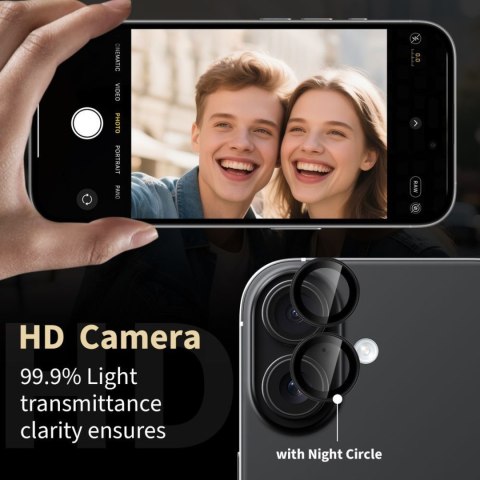 Osłona aparatu na Xiaomi Redmi Note 15 Pro 5G / 15 Pro+ Camring Fit+ - czarna Tech-Protect