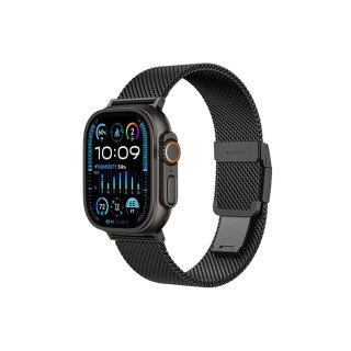 Pasek tytanowy na AppleWatch 38/40/41/42/44/45/46/49 mm - czarny AmazingThing