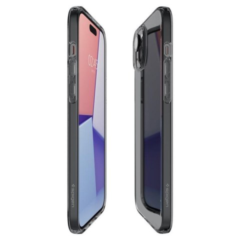 Etui pokrowiec na iPhone 15 Plus Crystal Flex - szaro przezroczysty SPIGEN