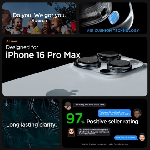 Etui pokrowiec na iPhone 16 Pro Max Ultra Hybrid - czarny mat SPIGEN
