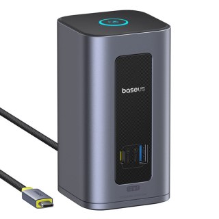 HUB stacja dokująca 12w1 USB-C do USB-C USB-A HDMI DisplayPort Rj45 - szara BASEUS