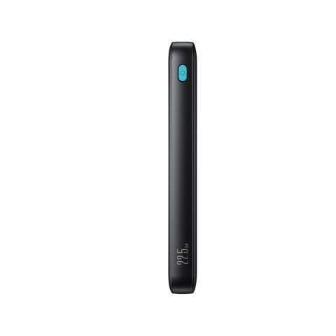 Powerbank 10000mAh 22.5W USB-A USB-C z wyświetlaczem cyfrowym - czarny