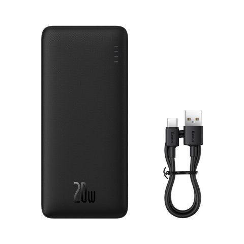 Powerbank 20W 30000mAh USB-A USB-C Airpow Fast Charge z kablem USB-C 30cm - czarny BASEUS