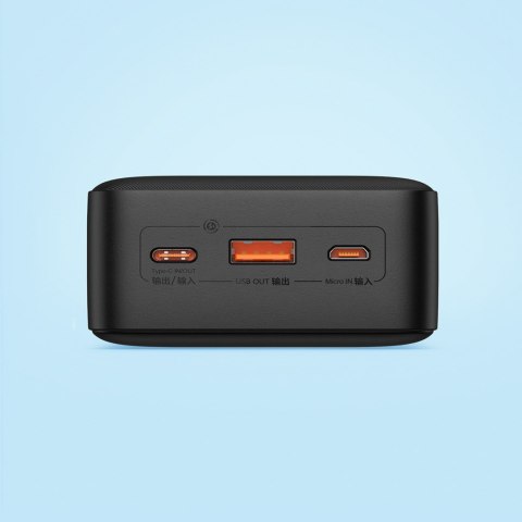 Powerbank 20W 30000mAh USB-A USB-C Airpow Fast Charge z kablem USB-C 30cm - czarny BASEUS