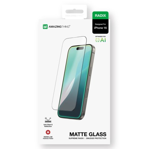 Szkło hartowane matowe do iPhone 16 Radix Matte Glass AmazingThing