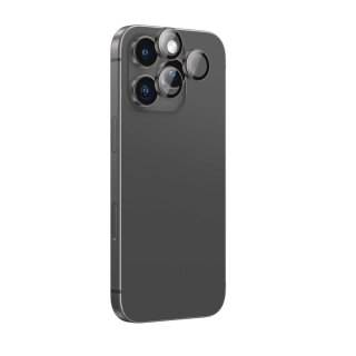 Szkło hartowane z ramką na soczewki aparatu do iPhone 16 Pro / 16 Pro Max - czarne AmazingThing