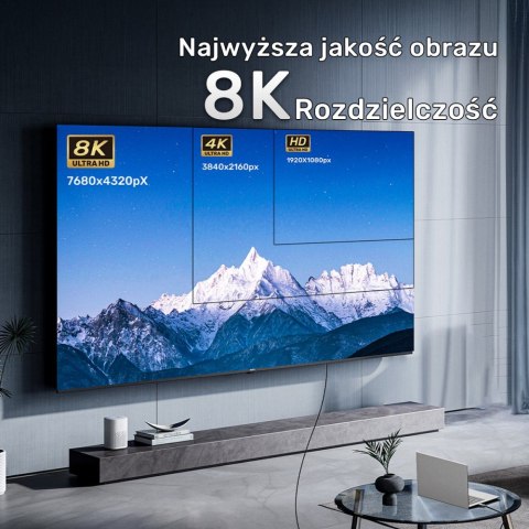Kabel optyczny HDMI 2.1 AOC 8K 120Hz 15m; C11085GY01-15M