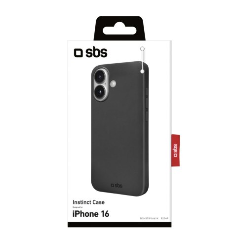 Etui pokrowiec case na iPhone 16 Instinct - czarny SBS