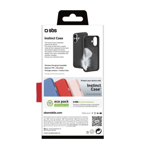 Etui pokrowiec case na iPhone 16 Instinct - czarny SBS