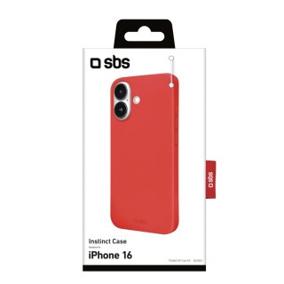 Etui pokrowiec case na iPhone 16 Instinct - czerwony SBS