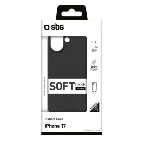 Etui pokrowiec case na iPhone 17 Instinct - czarny SBS