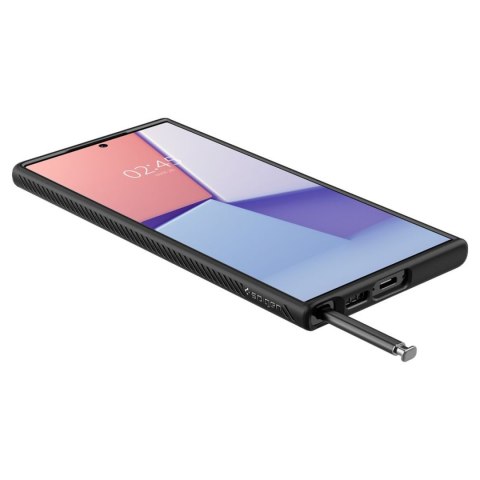 Etui pokrowiec na Samsung Galaxy S23 Ultra Liquid Air - czarny mat SPIGEN