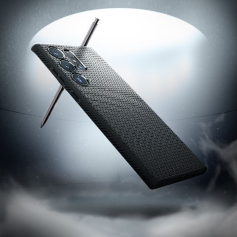 Etui pokrowiec na Samsung Galaxy S23 Ultra Liquid Air - czarny mat SPIGEN
