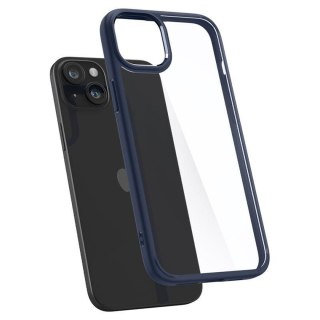Etui pokrowiec na iPhone 15 Plus Crystal Hybrid - przezroczysto niebieski SPIGEN