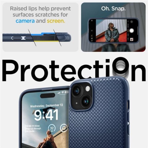 Etui pokrowiec na iPhone 15 Plus Mag Armor z MagSafe - niebieski SPIGEN