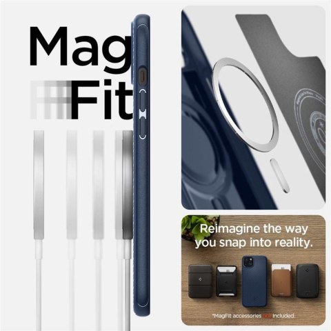 Etui pokrowiec na iPhone 15 Plus Mag Armor z MagSafe - niebieski SPIGEN