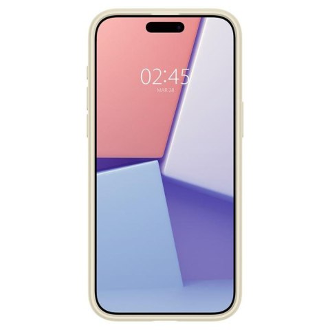 Etui pokrowiec na iPhone 15 Pro Max Crystal Hybrid - przezroczysto beżowe SPIGEN