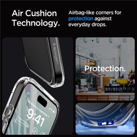 Etui pokrowiec na iPhone 15 Pro Max Crystal Hybrid - przezroczysty SPIGEN