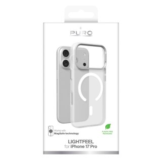 Etui pokrowiec na iPhone 17 Pro Lightfeel MagSafe - przezroczysto białe PURO