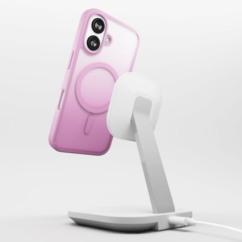 Etui silikonowe do iPhone 16 Gradient MagSafe - różowe PURO
