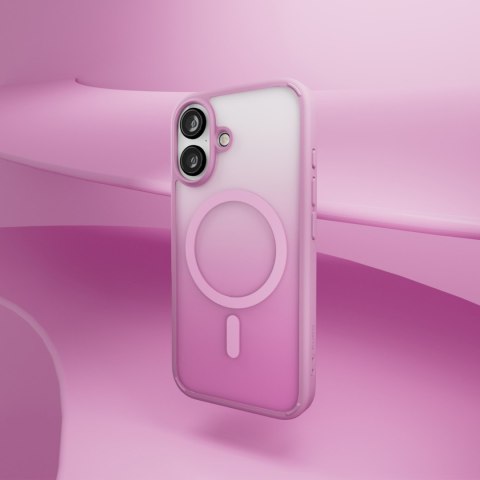Etui silikonowe do iPhone 16 Gradient MagSafe - różowe PURO