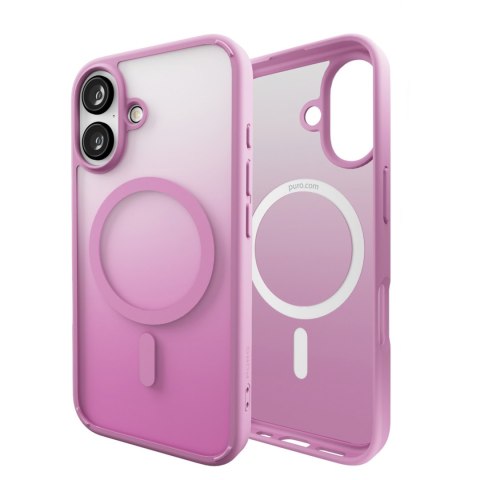 Etui silikonowe do iPhone 16 Gradient MagSafe - różowe PURO