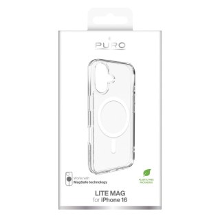 Etui silikonowe do iPhone 16 Lite Mag MagSafe - przezroczyste PURO