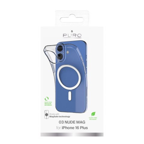 Etui silikonowe do iPhone 16 Plus 03 Mag MagSafe - przeroczyste PURO