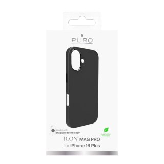 Etui silikonowe do iPhone 16 Plus Icon Mag Pro MagSafe - czarne PURO